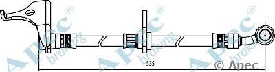 APEC BRAKING hos3987 -  Тормозной шланг